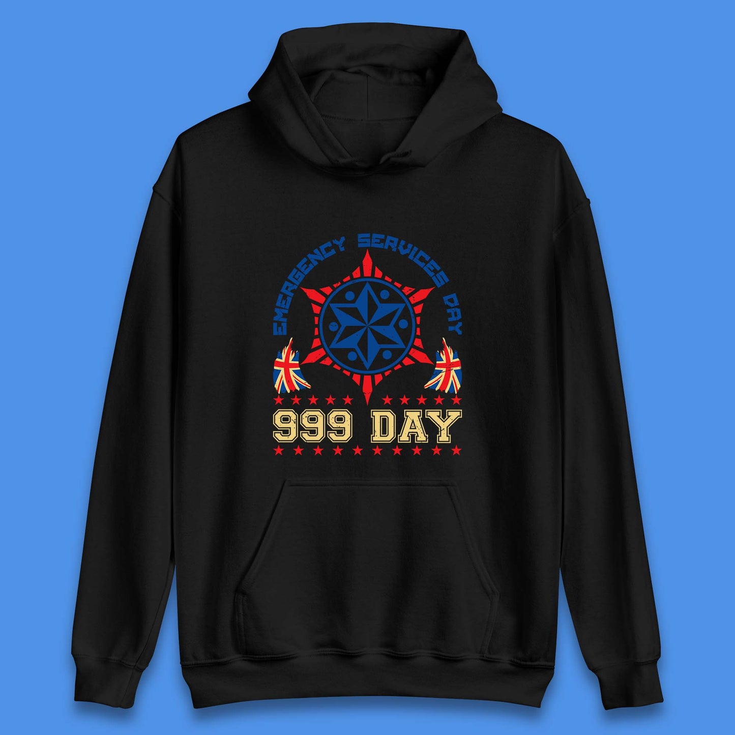 Emergency Services Day 999 Days United Kingdom Annual Holiday Emergency Services First Responder Unisex Hoodie