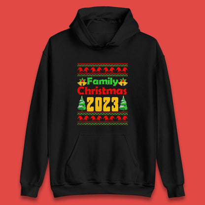 Family Christmas 2023 Holiday Winter Festive Christmas Trees Xmas Season Unisex Hoodie