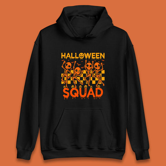 Halloween Squad Dancing Skeletons Squad Goals Dancing Halloween Skull Unisex Hoodie