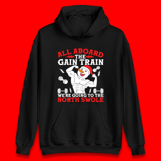 North Swole Snowman Christmas Gym Unisex Hoodie
