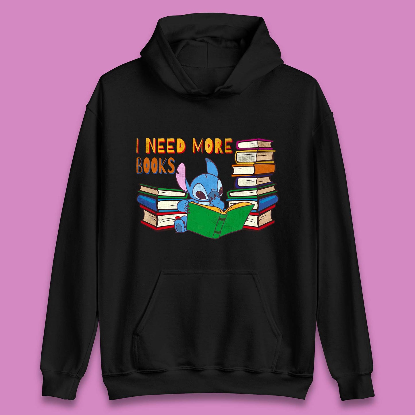 Stitch Reading A Book Unisex Hoodie