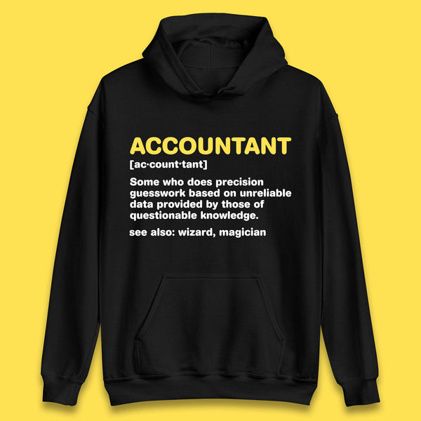 Accountant Noun Wizard Magician Accountant Definition Banker Officers Finance Maintainer Unisex Hoodie