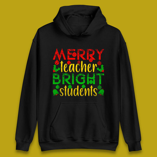 merry teacher bright students christmas hoodie