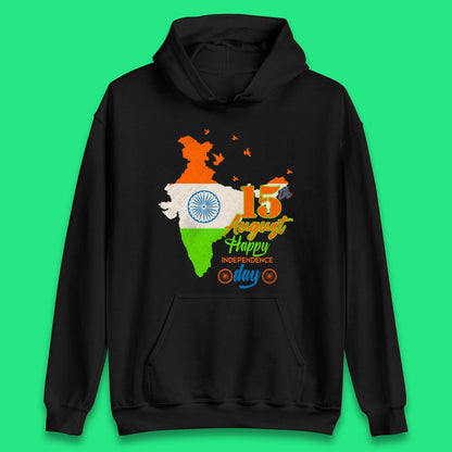 Patriotic Indian Map Flag Unisex Hoodie