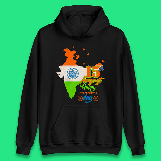 Patriotic Indian Map Flag Unisex Hoodie