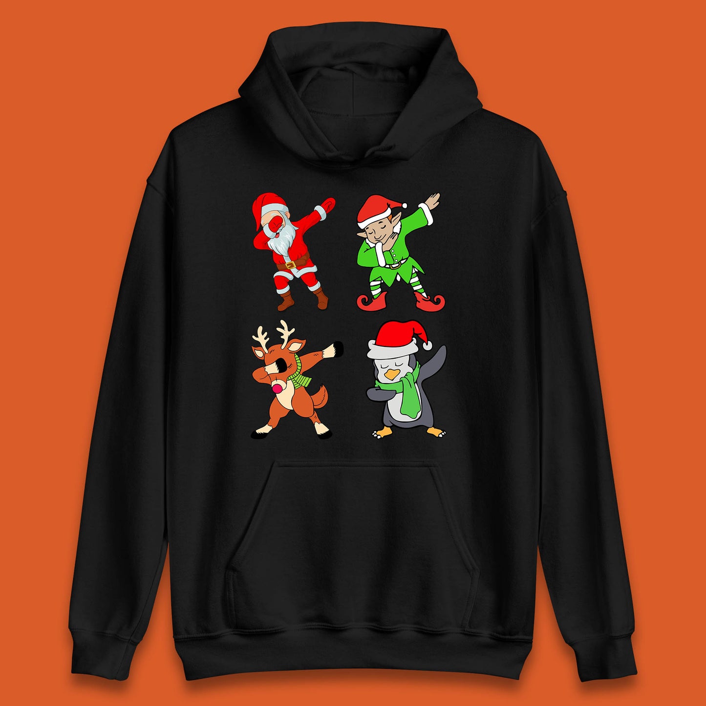 santa claus & friends dabbing hoodie