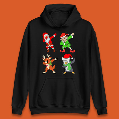 santa claus & friends dabbing hoodie