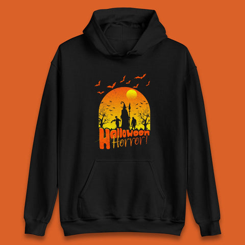 Halloween Horror Halloween Night Witch With Zombies Horror Scary Unisex Hoodie