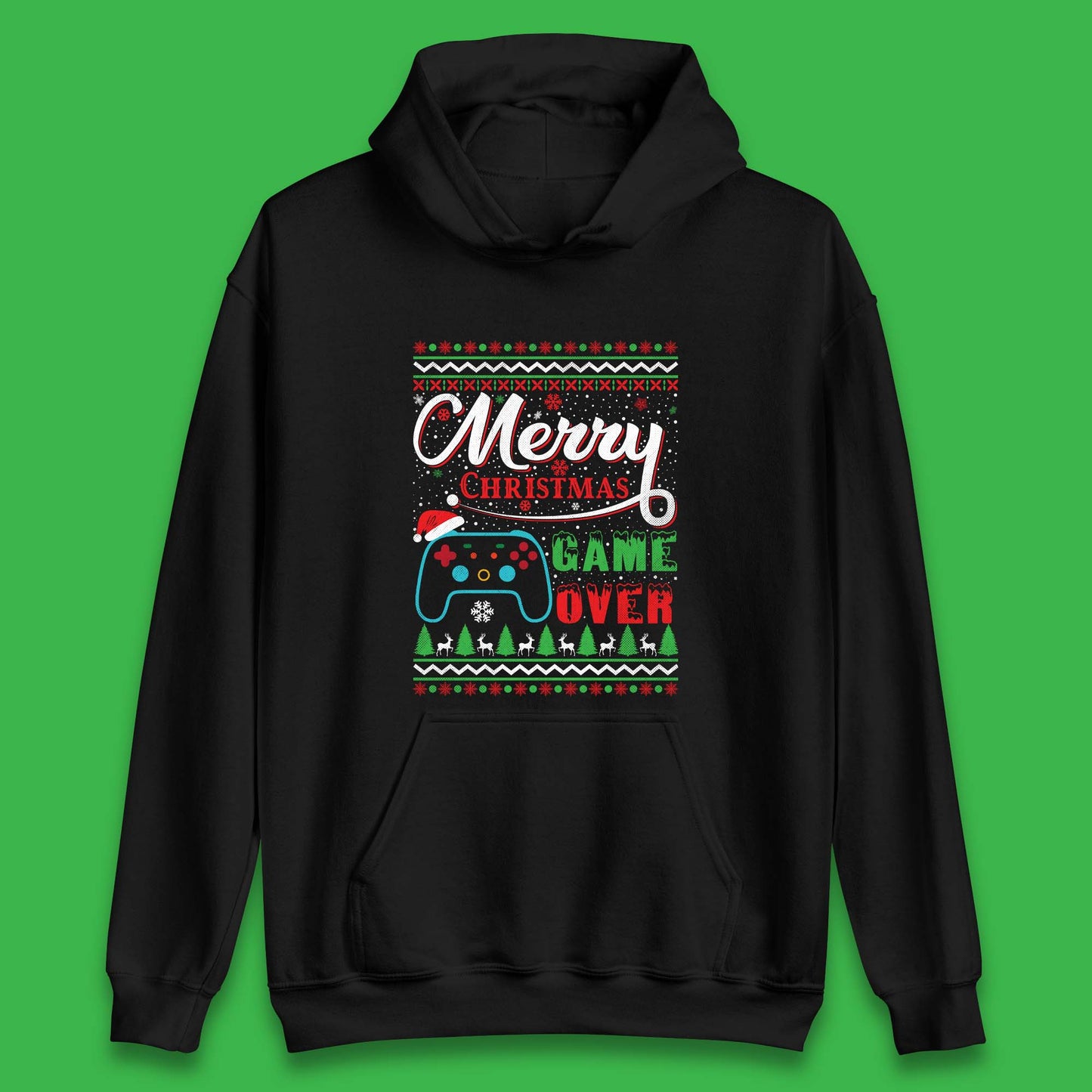 Merry Christmas Game Over Unisex Hoodie