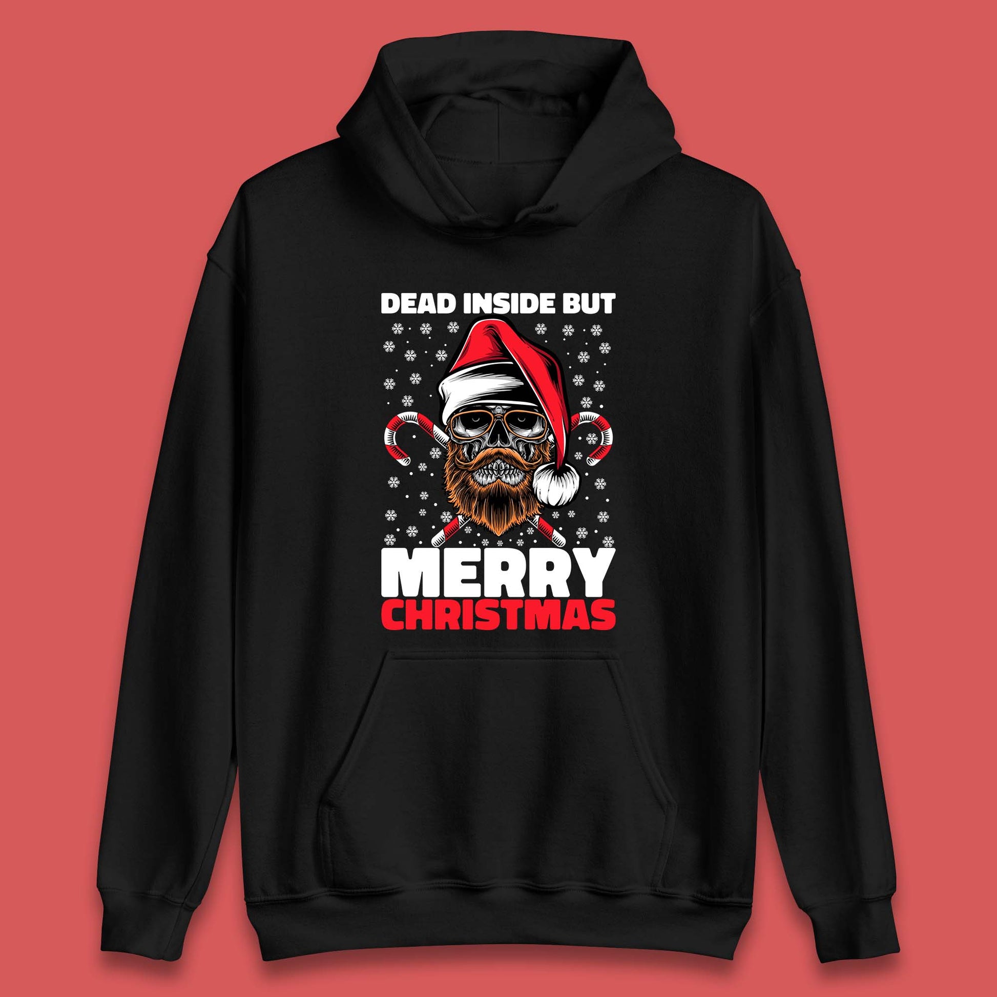 hipster skull christmas hoodie