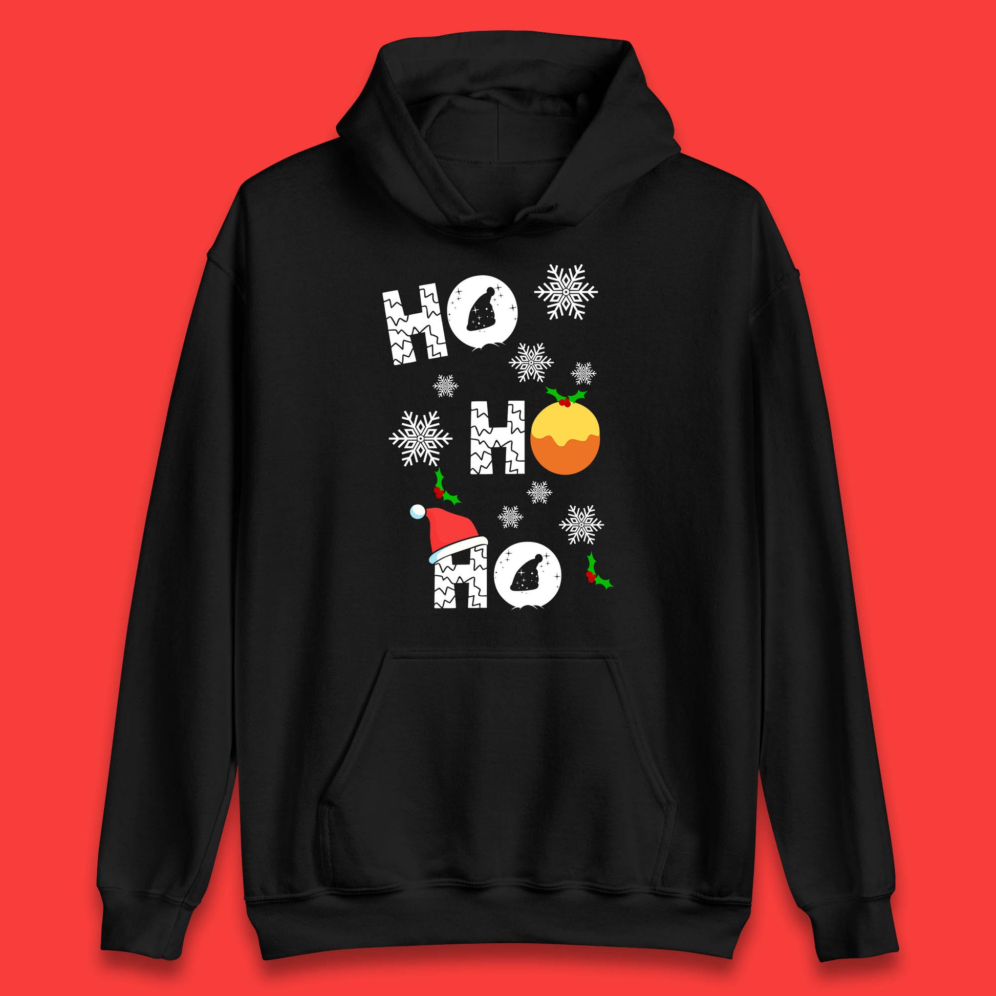 Ho Christmas Santa Hat Hoodie
