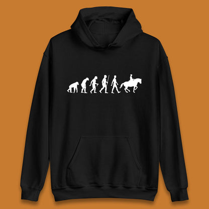 Horse Riding Evolution Equestrian Horse Racing Jockey Unisex Hoodie