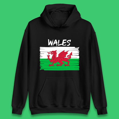 Welsh Dragon Flag Of Wales Saint Welsh Sant Dewi St. David's Day Dragon Flag Unisex Hoodie