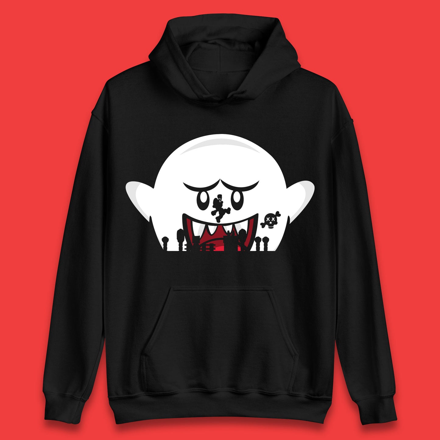 Super Mario Boo Trick Or Treat Halloween Nintendo Mario Iconic Ghost Boo Unisex Hoodie