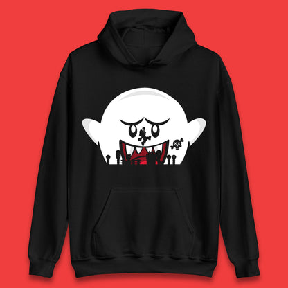 Super Mario Boo Trick Or Treat Halloween Nintendo Mario Iconic Ghost Boo Unisex Hoodie