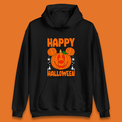 Happy Halloween Disney Mickey Mouse Jack-o-lantern Pumpkin Face Horror Scary Disney Trip Unisex Hoodie