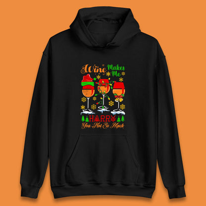 wine glasses christmas hoodie