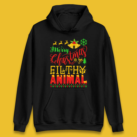 Merry Christmas Ya Filthy Animal Funny Xmas Holiday Unisex Hoodie