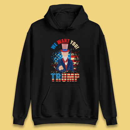 Uncle Sam We Want You Trump Make America Great Again Donald Trump Unisex Hoodie