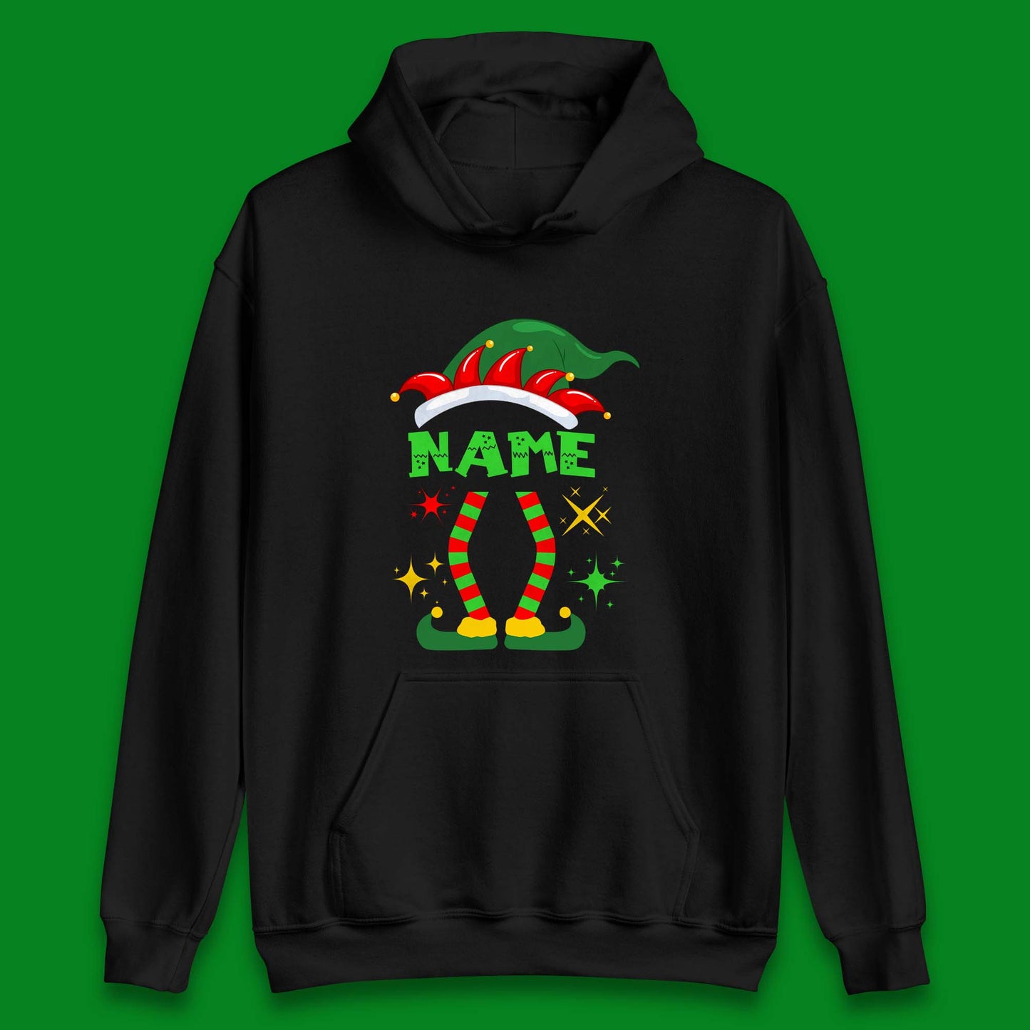 Personalised Elf Christmas Unisex Hoodie