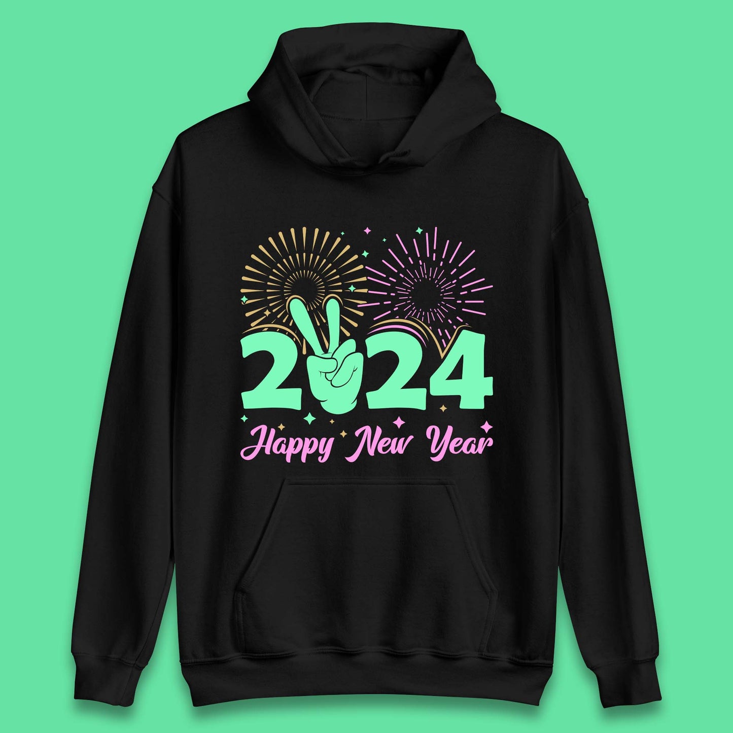 2024 2024 Happy New Year Celebrations Unisex Hoodie