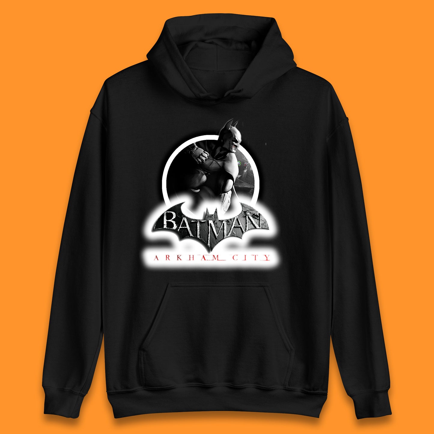 Batman Arkham City Action Adventure Game Batman Basic Logo DC Comics Superhero Gamer Unisex Hoodie