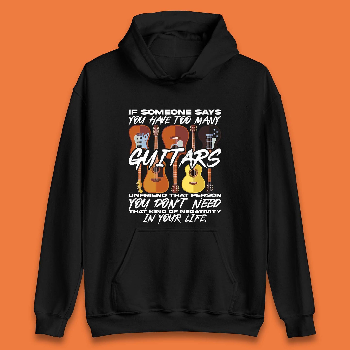 Too Many Guitars Unisex Hoodie