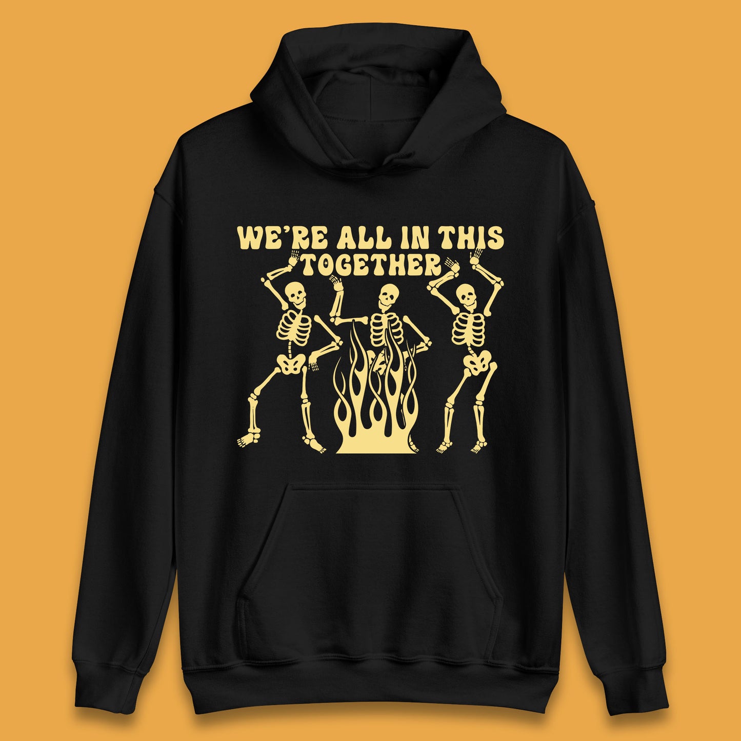 We're All In This Together Dancing Skeletons Halloween Day Spooky Season Unisex Hoodie