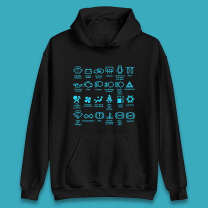Warning Signs 101 Funny Racing Auto Mechanic Manual Shifting Funny Driving Unisex Hoodie