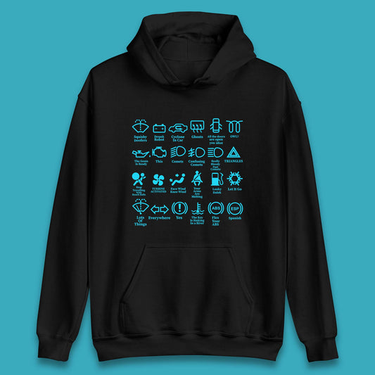 Warning Signs 101 Funny Racing Auto Mechanic Manual Shifting Funny Driving Unisex Hoodie