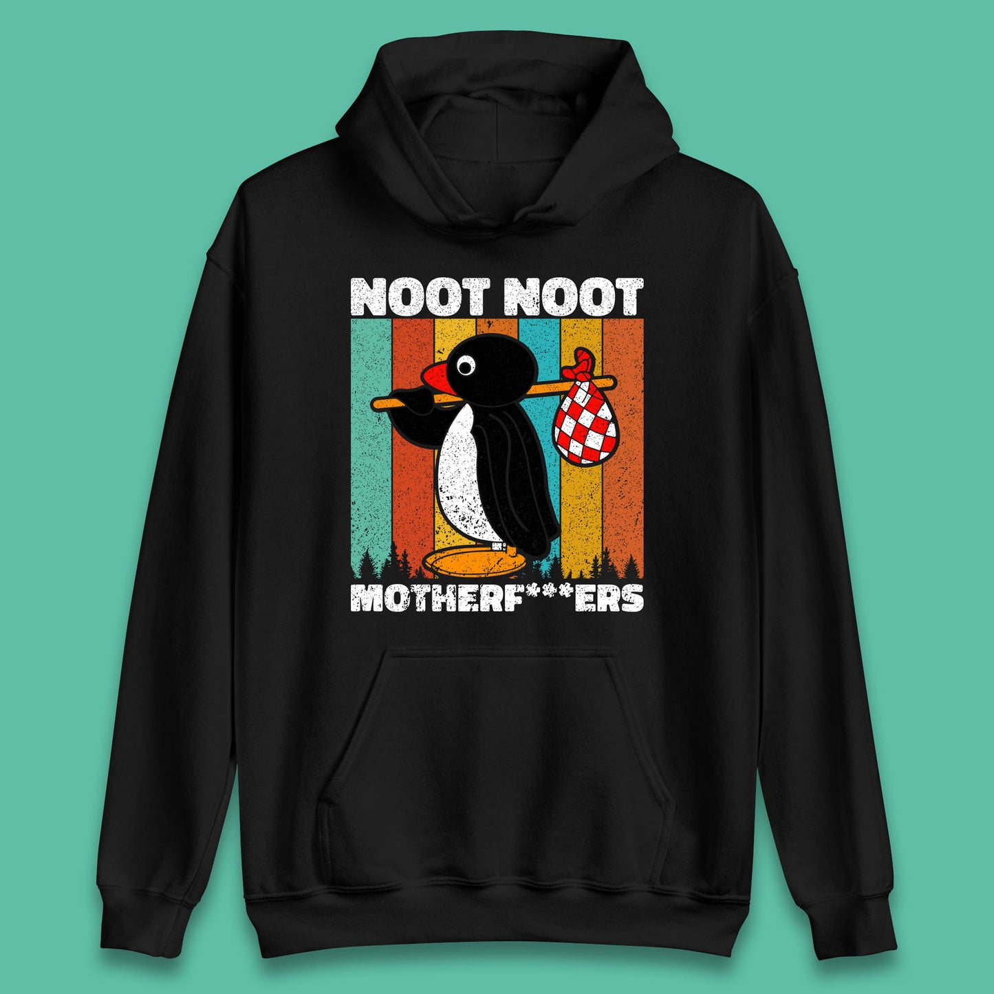Noot Noot Pingu Madafakas Motherfcukers Funny Meme Vintage Retro Cartoon Anime Manga Unisex Hoodie
