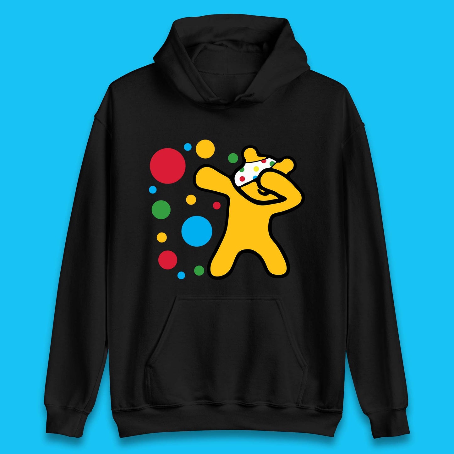 Dabbing Spotty Pudsey Bear Children In Need Dab Dance Spotty Day Donation Unisex Hoodie