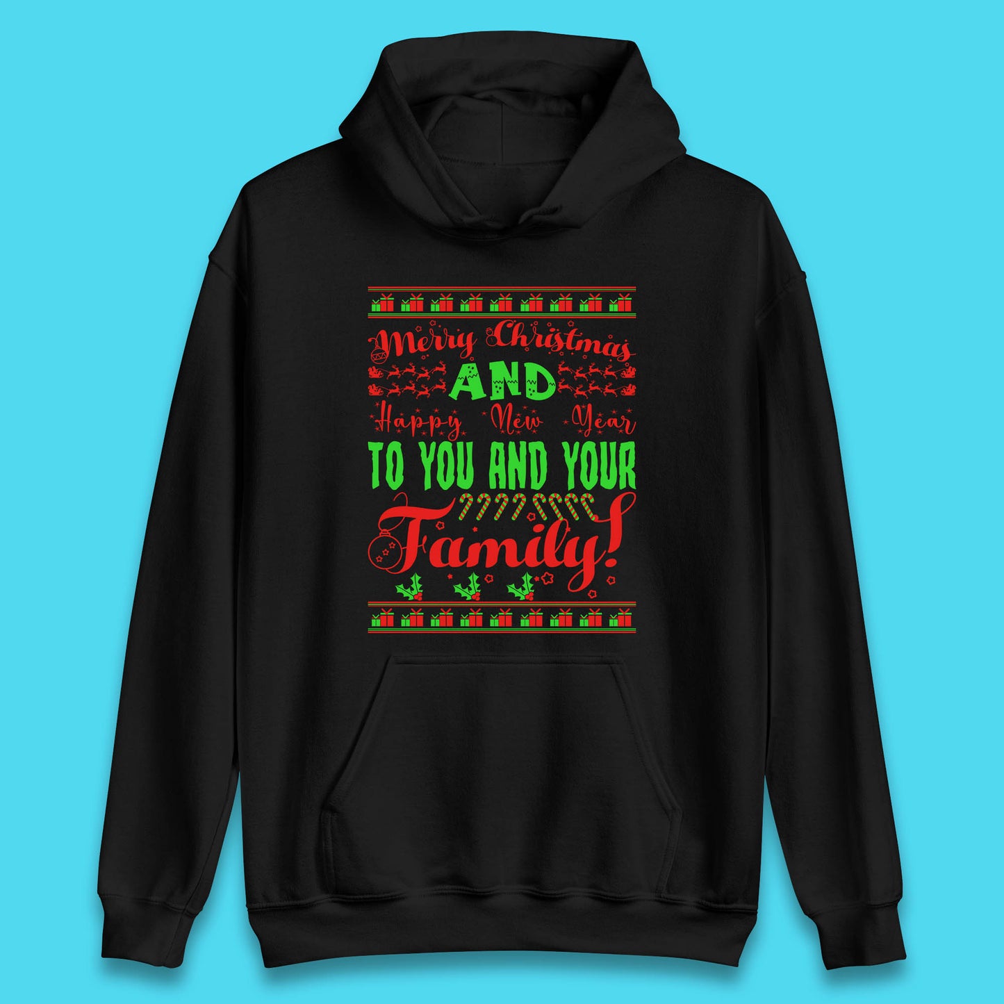 merry christmas family hoodie