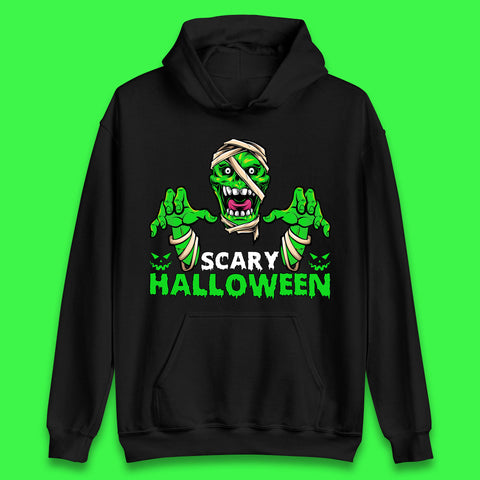 Scary Halloween Skull Zombie Mummy Horror Monster Zombie Hands Scary Vibes Unisex Hoodie