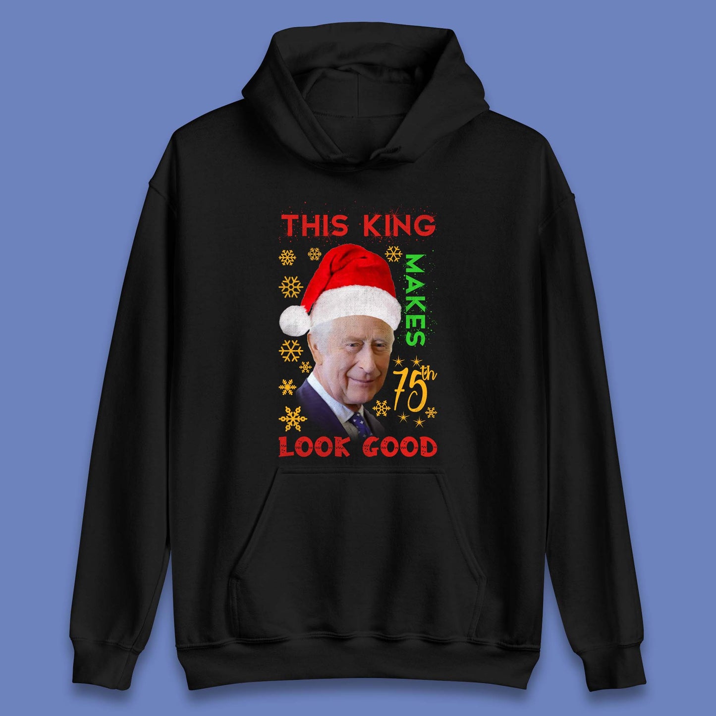 King Charles III Christmas Unisex Hoodie