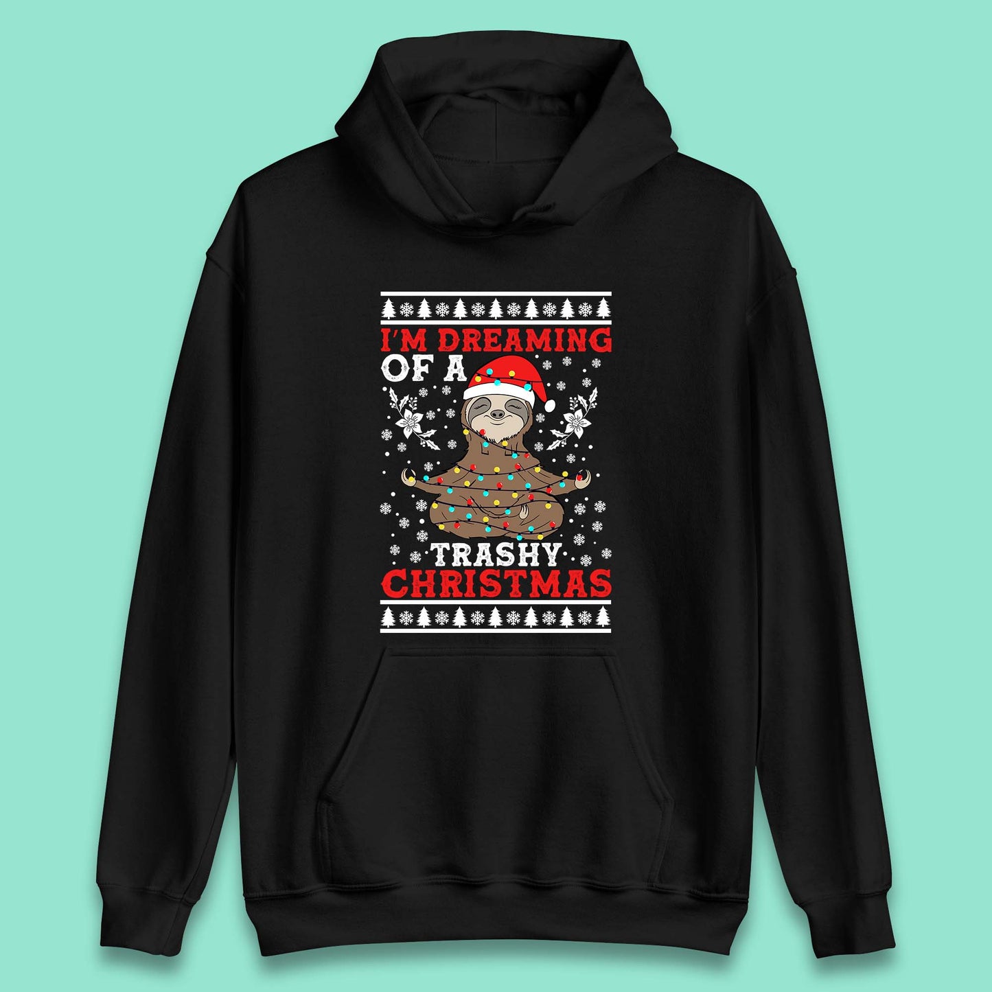 sloth christmas hoodie