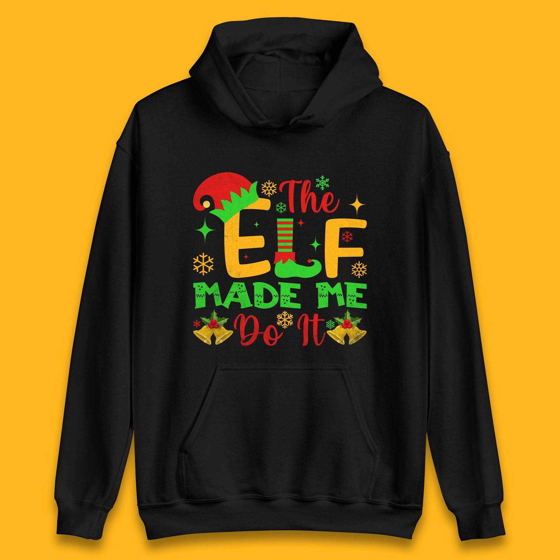 the elf made me do it christmas hoodie