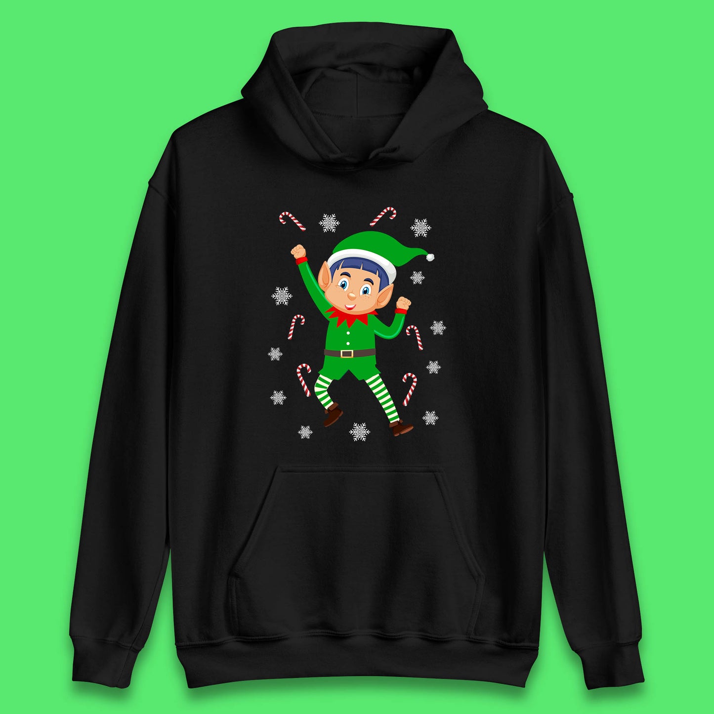christmas elf cartoon hoodie