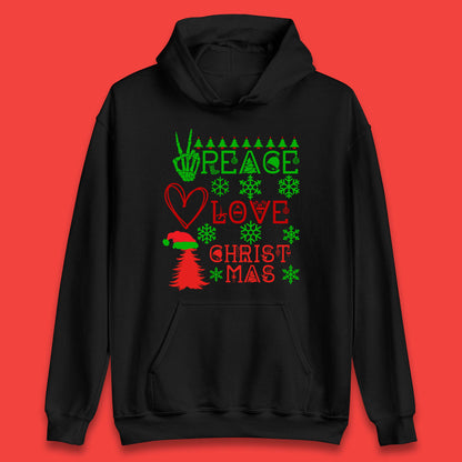 peace love christmas hoodie