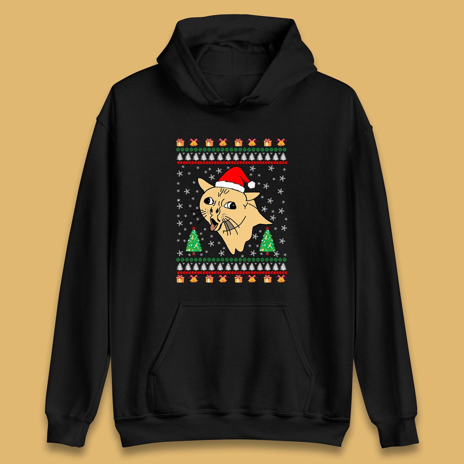 coughing cat christmas hoodie