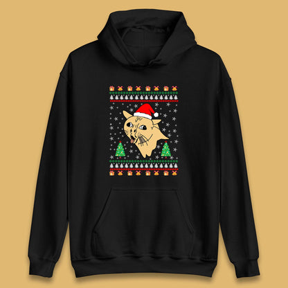 coughing cat christmas hoodie