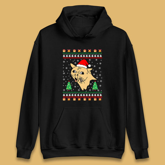 coughing cat christmas hoodie