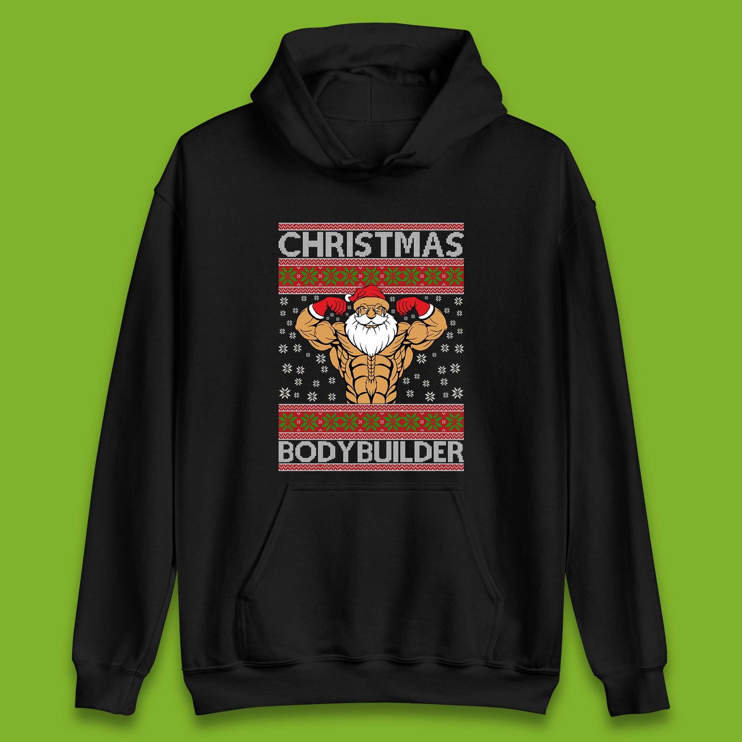 Ugly Christmas Bodybuilder Unisex Hoodie
