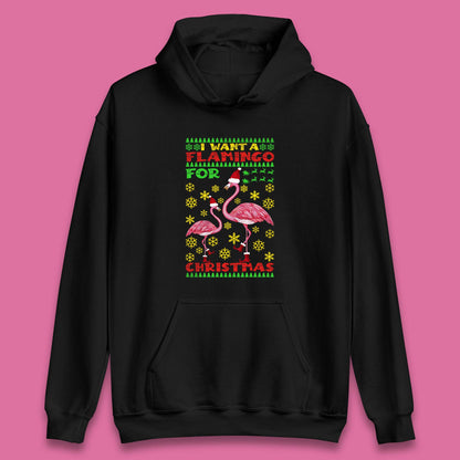 flamingo christmas hoodie
