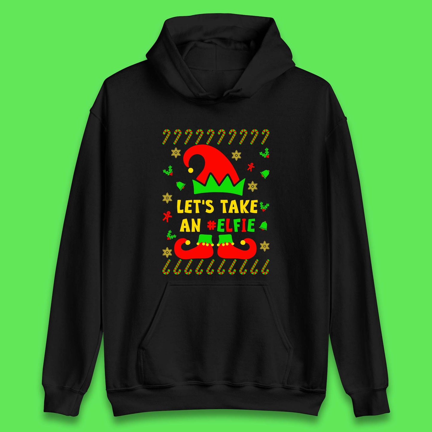 Let's Take An Elfie Christmas Unisex Hoodie