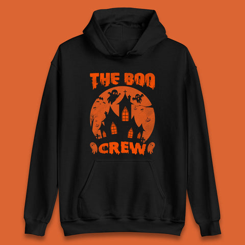 The Boo Crew Halloween Boo Squad Matching Costume Haunted House Horror Boo Ghost Unisex Hoodie