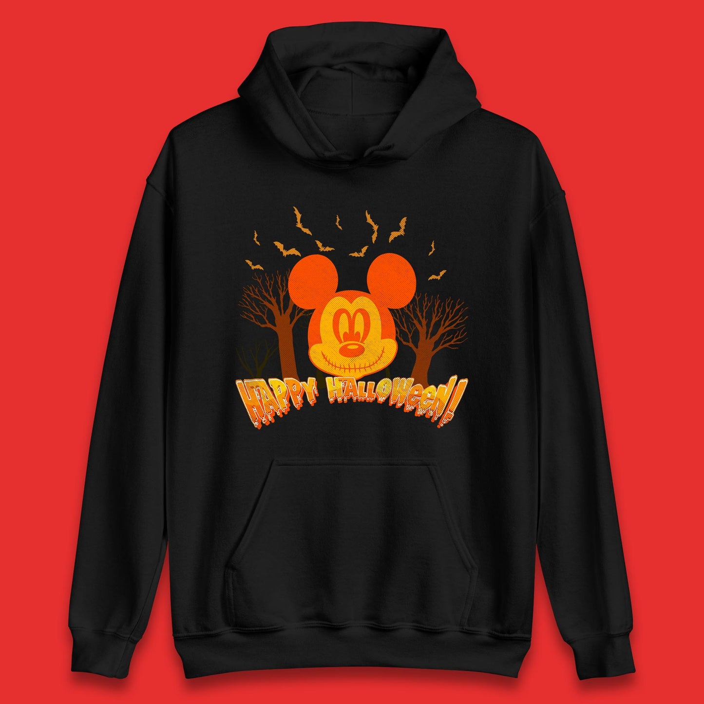 Happy Halloween Mickey Mouse Horror Scary Spooky Jack Face Halloween Disney Trip Unisex Hoodie