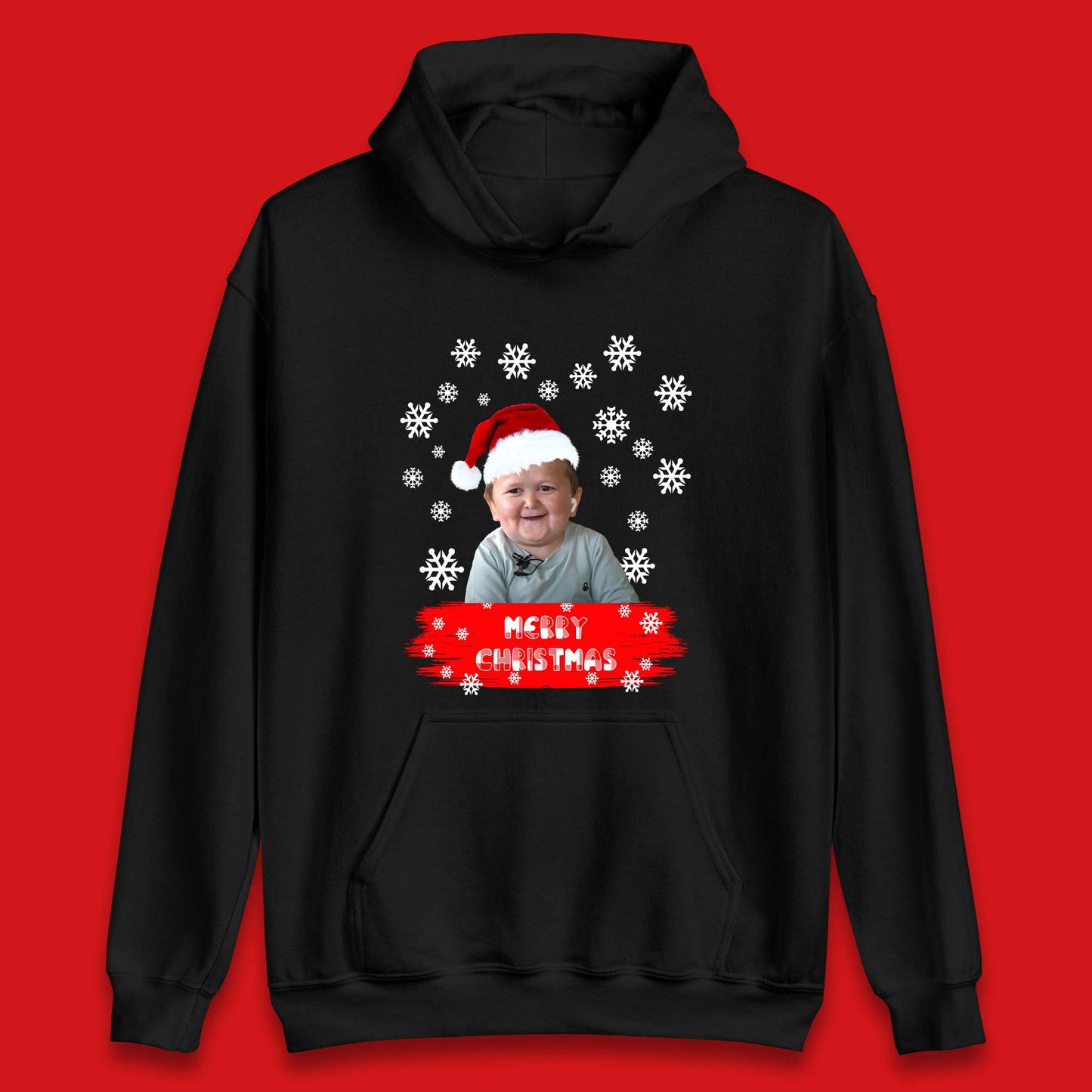 Merry Christmas Hasbulla Snowflakes Unisex Hoodie