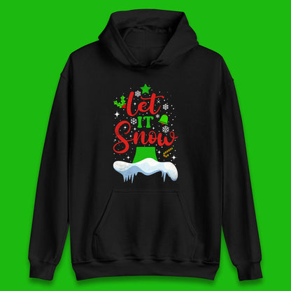 merry christmas let it snow snowflake hoodie
