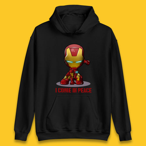 I Come In Peace Marvel Avenger Movie Character Iron Man Superheros Ironman Costume Superheros Unisex Hoodie
